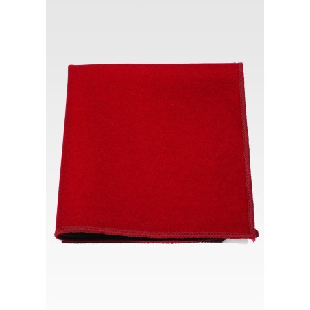Velvet Pocket Square in Cherry Red