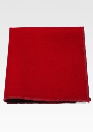 Velvet Pocket Square in Cherry Red