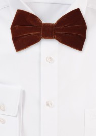 Mocha Brown Velvet Bow Tie