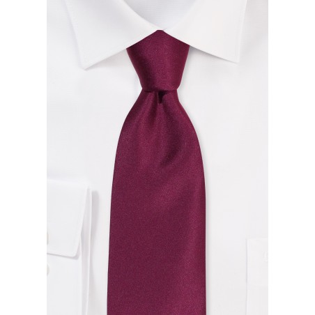 Satin Tie in Sangria