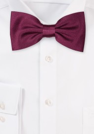 Solid Sangria Colored Satin Bowtie