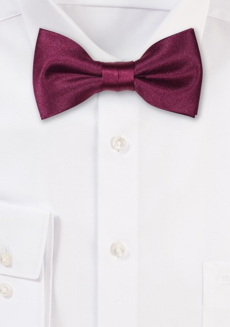 Satin Kids Bow Tie in Sangria