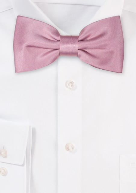 Solid Quartz Colored Satin Bowtie