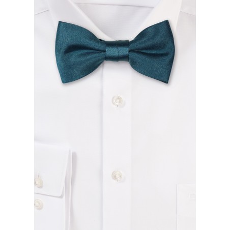 Satin Kids Bow Tie in Gem