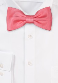 Solid Satin Bow Tie in Parfait