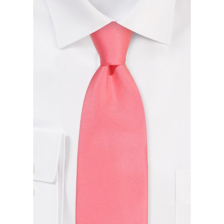 Extra Long Satin Tie in Parfait