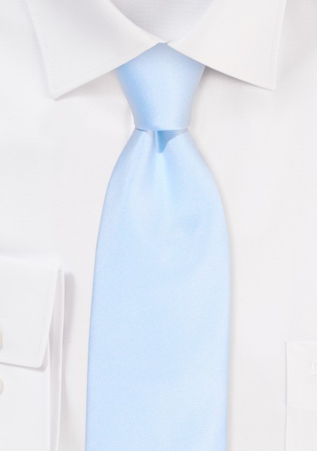 Satin Tie in Ice Blue