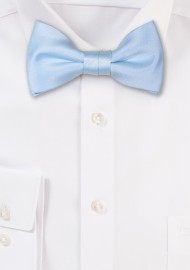Satin Kids Bow Tie in Ice Blue