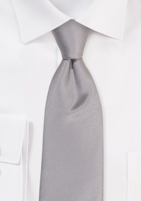 Satin Tie in Sterling