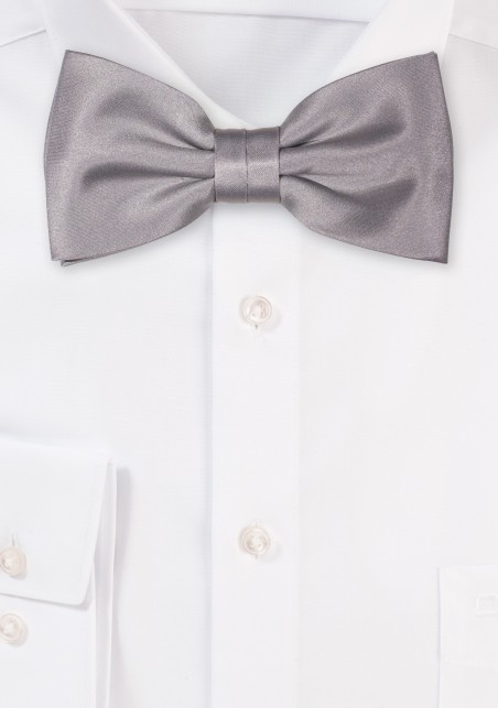 Shiny Sterling Satin Bowtie