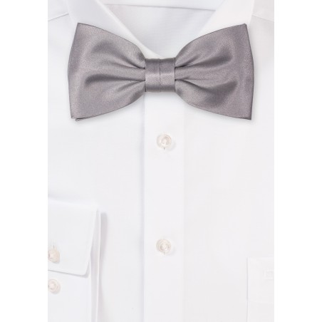 Shiny Sterling Satin Bowtie