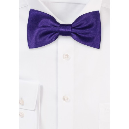 Shiny Bow Tie in Purple Storm
