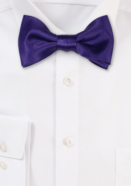 Formal Satin Kids Bow Tie in Purple Storm
