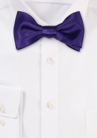 Formal Satin Kids Bow Tie in Purple Storm