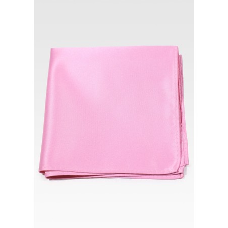 Solid Satin Pink Pocket Hanky