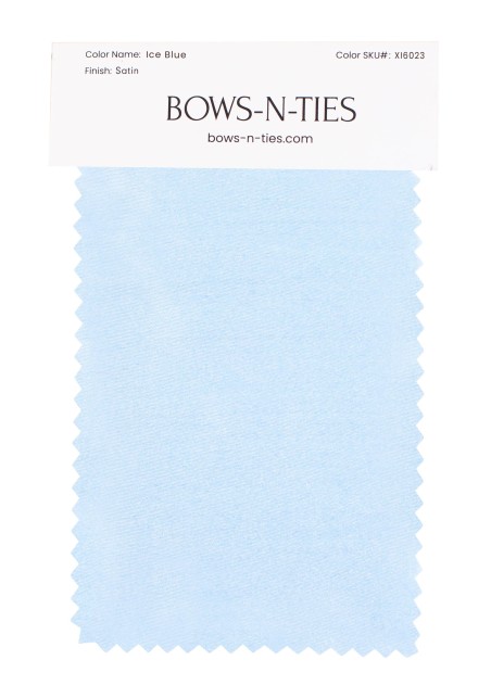 Satin Fabric Swatch - Ice Blue