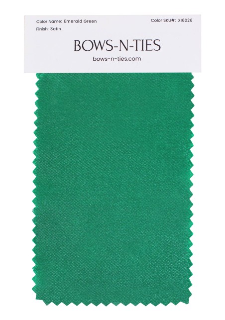 Satin Fabric Swatch - Emerald Green