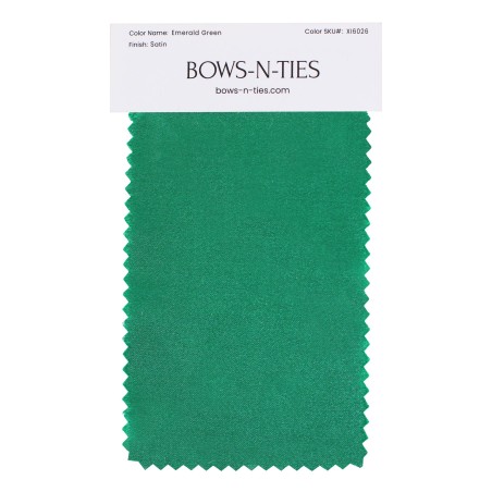 Satin Fabric Swatch - Emerald Green