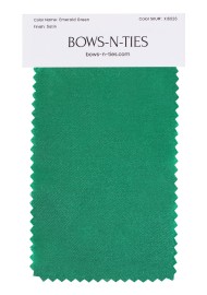 Satin Fabric Swatch - Emerald Green