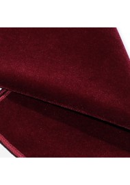 Burgundy Red Velvet Pocket Square