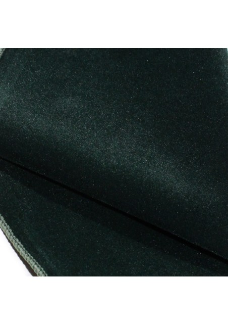Hunter Green Velvet Pocket Square Texture Detail
