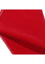 Velvet Pocket Square in Cherry Red
