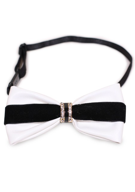 Royal Designer Bow Tie in Black and White