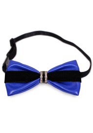 Black and Blue Jewelry Bow Tie