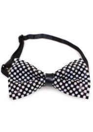 Aqua and Silver Chrystal Bowtie