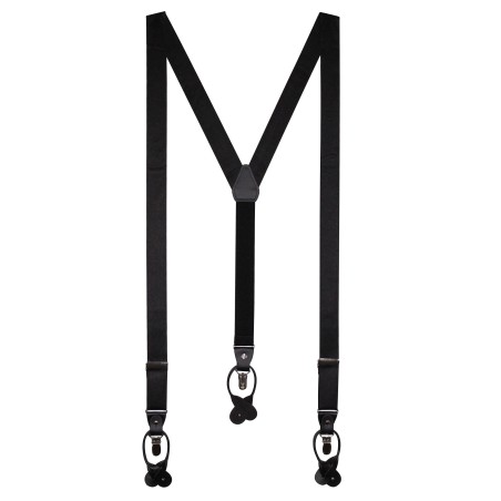 Satin Dress Suspenders in Formal Black