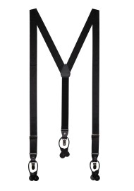 Satin Dress Suspenders in Formal Black