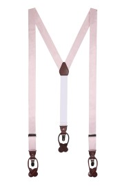 Satin Dress Suspenders in Blush Pink
