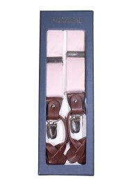 Satin Dress Suspenders in Blush Pink in Box