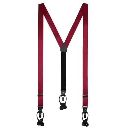 Satin Dress Suspenders in Burgundy