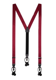 Satin Dress Suspenders in Burgundy