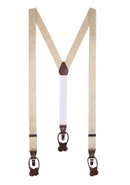 Satin Dress Suspenders in Champagne