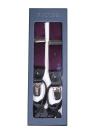 Berry Satin Dress Suspenders in Box