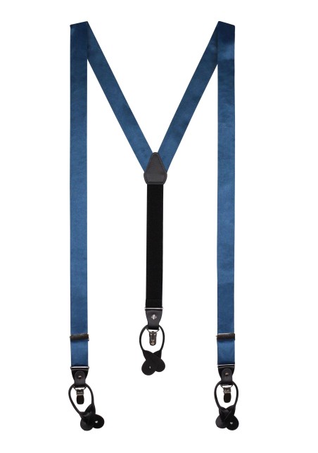 Teal Satin Dress Suspenders
