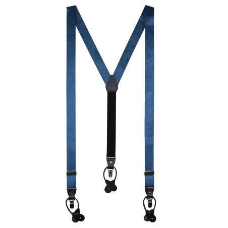 Teal Satin Dress Suspenders