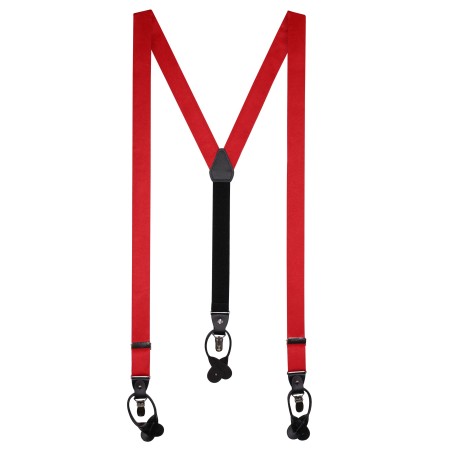 Cherry Red Satin Dress Suspenders