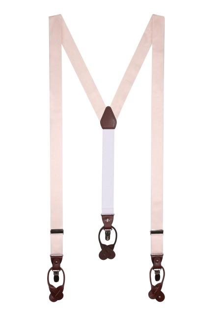 Antique Blush Satin Suspenders