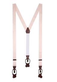 Antique Blush Satin Suspenders