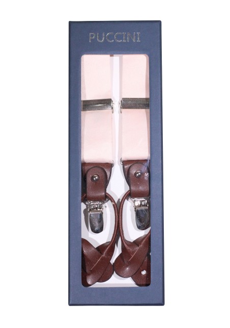 Antique Blush Satin Suspenders in Box