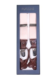 Antique Blush Satin Suspenders in Box