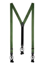 Moss Green Satin Suspenders