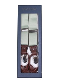 Dusty Sage Satin Suspenders in Box