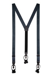 Charcoal Satin Suspenders for Men
