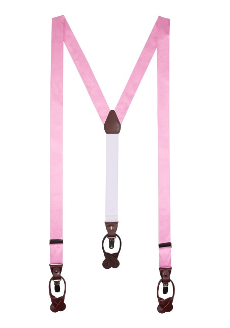 Pink Satin Suspenders