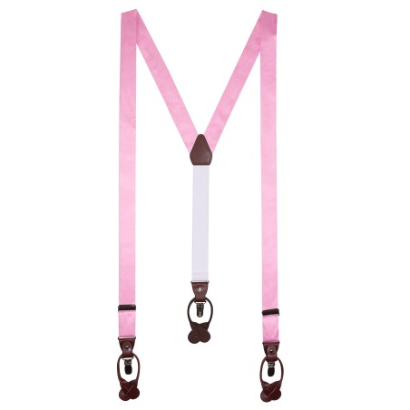 Pink Satin Suspenders