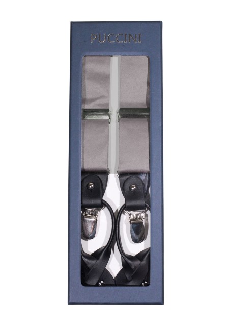 Sterling Satin Suspenders in Box